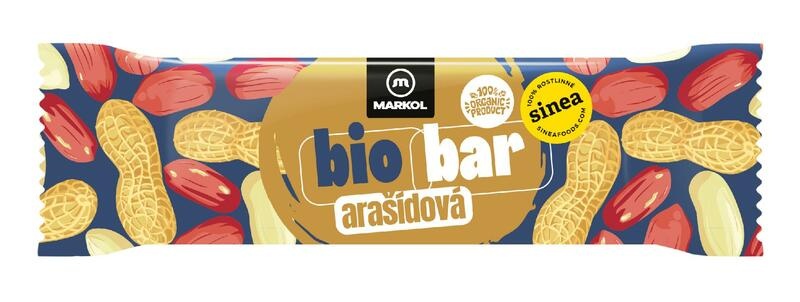 BIO RAW tyčinka arašídová 40 g Markol 